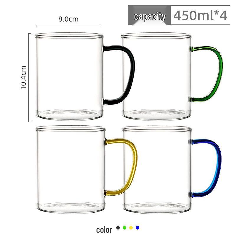 ZISIZ High Borosilicate Glass Cup with Handle