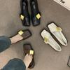 French High-end Square Head Retro Niche Mary Jane Single Shoes Women's 2025 Spring and Autumn Evening Gentle Temperament Small Leather Shoes