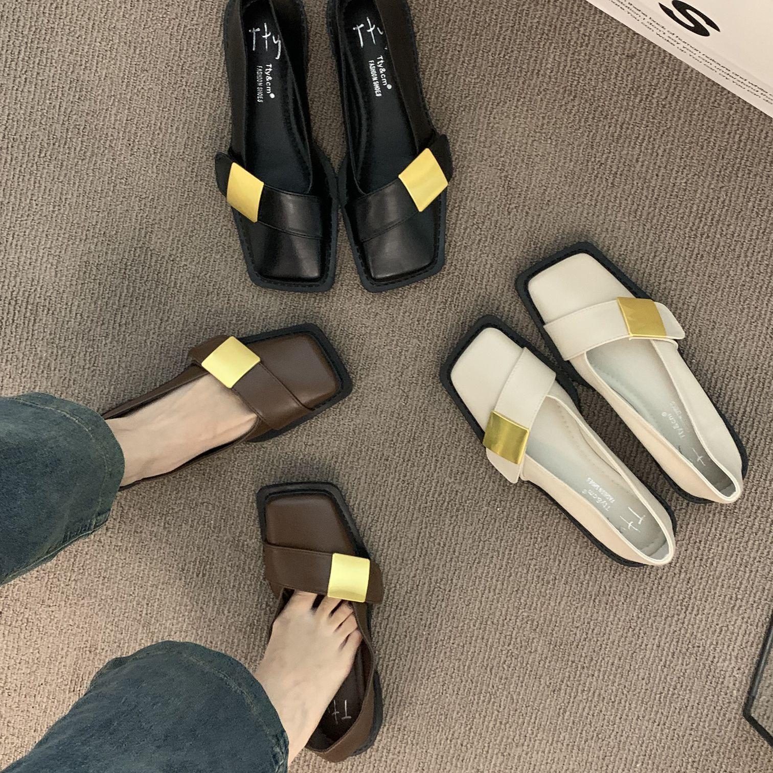 

French high-end square head retro niche Mary Jane single shoes women s 2025 spring and autumn evening gentle temperament small leather shoes 35