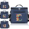Lunch Box Insulated Lunch Bags Handbag Waterproof Organizer Case Thermal Cooler Food Storage Boxes Butterfly Letter Series