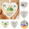 Friendship Sea Glass Christmas Ornament Round/Heart Shaped Friendship Keepsake for Best Friends Handmade Sea Glass Art Hanging Ornament