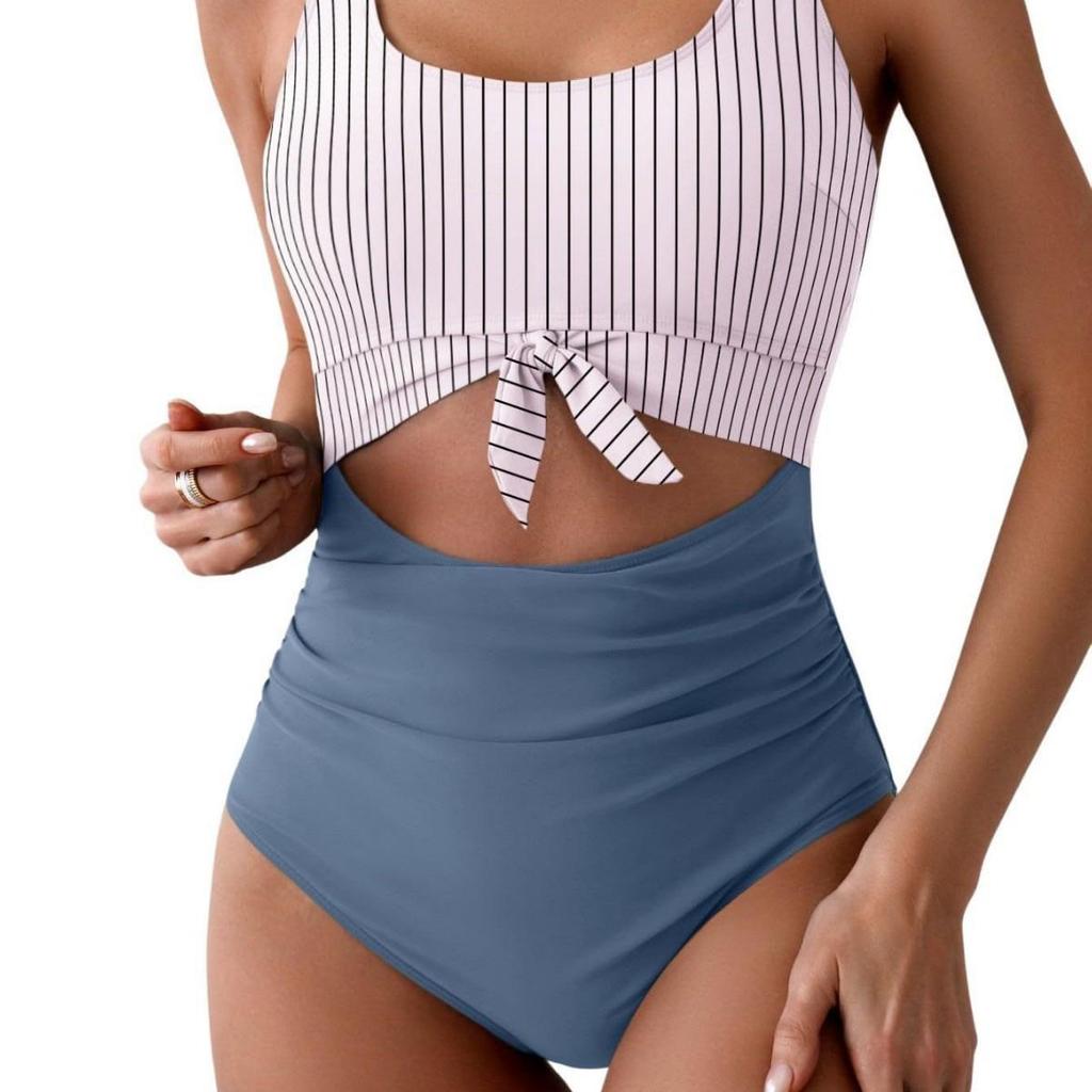 2025 Sexy rückenfreier einteiliger Badeanzug: Einfarbig, Aushöhlendesign für Damen