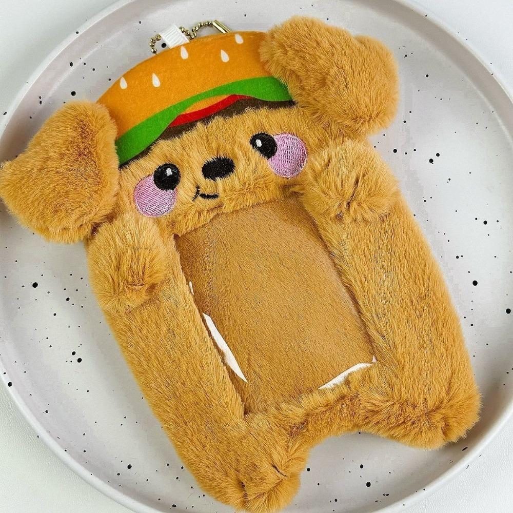 Christmas Tree Card Protective Sleeve Hamburger Puppy Bus Card Holder Cute ID Card Cover Student