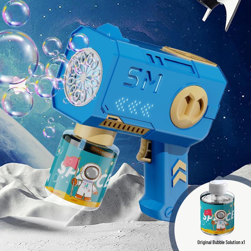 

12-Hole Space Bubble Gun: Automatic Toy for Kids Summer Beach Fun
