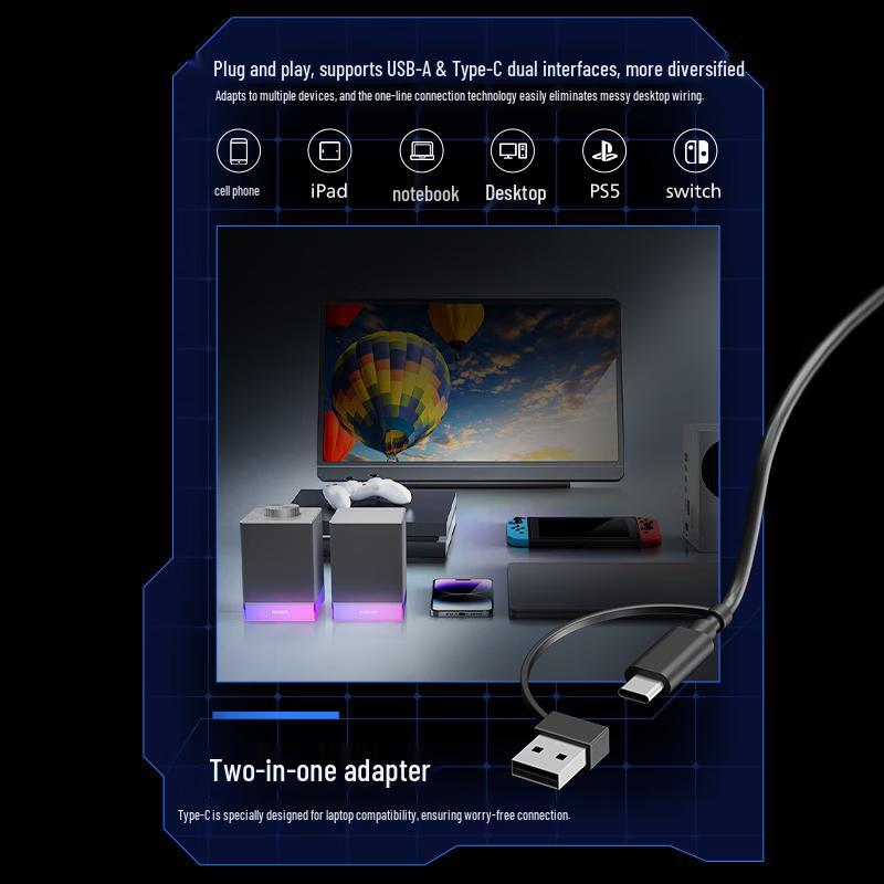 Philips SPA4209 RGB Gaming Desktop Speakers CN plug (adapter included)