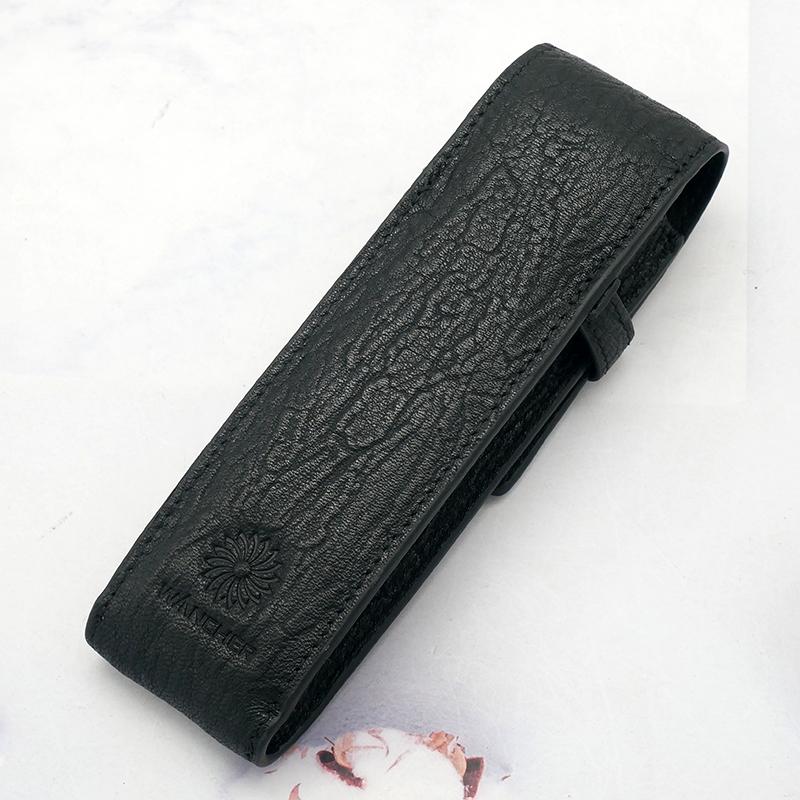 WANCHER high luxury oil edge technology leather head layer cowhide fountain pen protective sleeve pen case stationery box pen ho