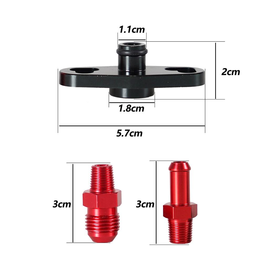 Hot Sale Fuel Rail Pressure Regulator Adapter Kit Set Aluminium Fuel Rail Adapter Replacement Accessories For Toyota Nissan
