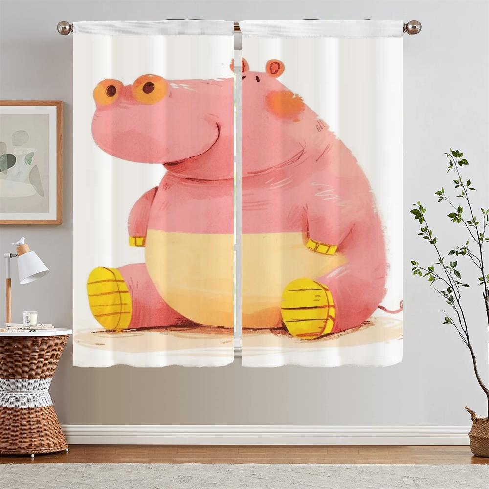 

Мечта Бегемот кухонные занавески подхваты белые шторы для гостиной дешевые вещи с бесплатной доставкой для дома щупальца W50xH70cmx2pcs-CL