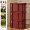 Outdoor camping industrial wind storage box military green household plastic storage box car trunk turnover storage box