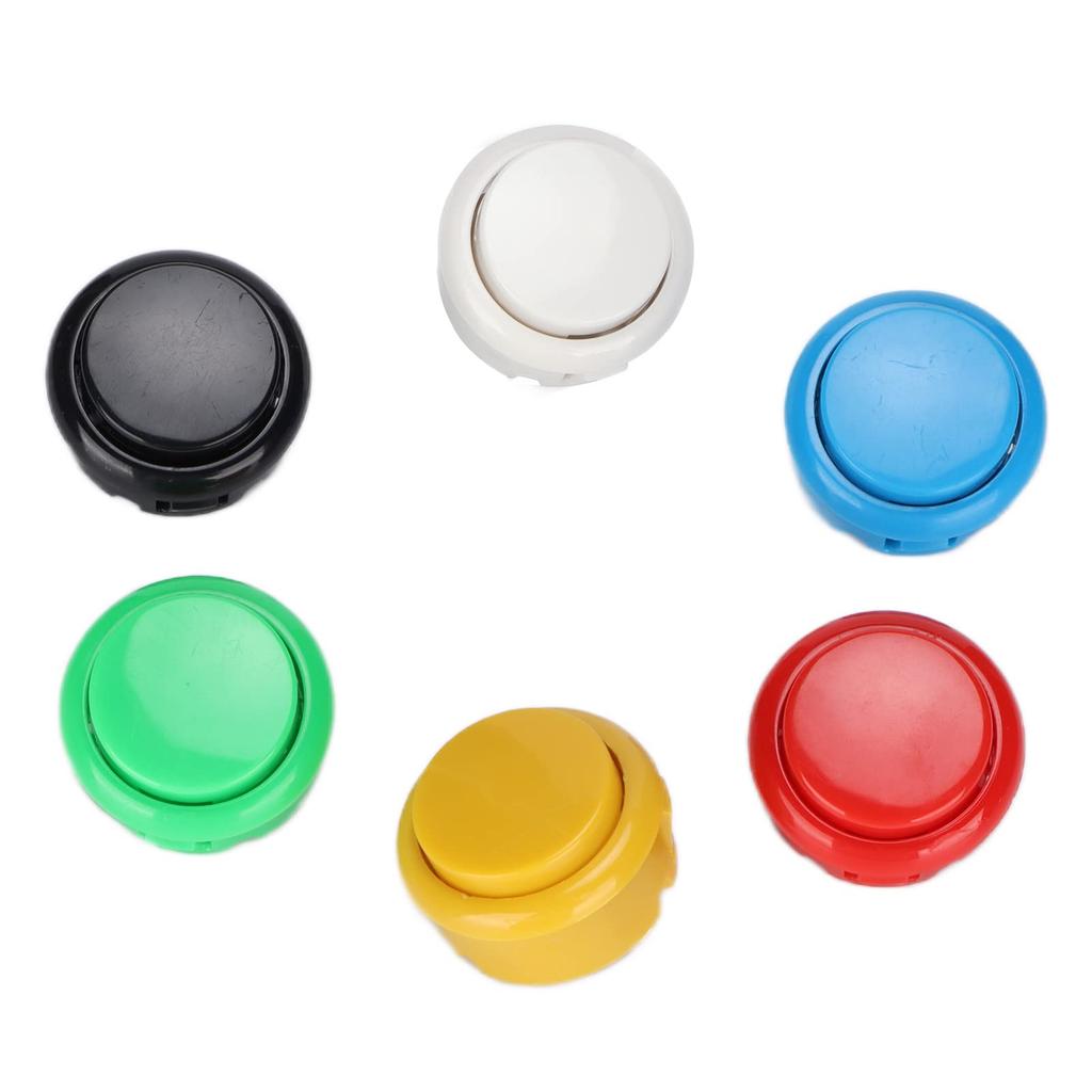 12 Arcade Joystick Game Console Buttons with Durable 30mm Replacement Buttons and Snap-in Mounting for MadCatz Joysticks