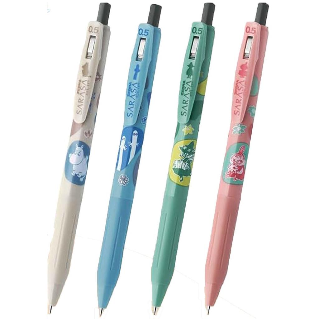Sarasa Clip Moomin Black Ink x 4 Black Refill x 5 Set 0.5mm + [Limited Edition]