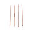 4 Pcs Pimple Popper Tool Kit Rose Gold Portable Double Head Stainless Steel Acne Blackhead Removal Needle Tool