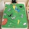 1PC Goodnight Moon Print Flannel Blanket, High Quality All Seasons, Home Decor, Warmth and Comfort, Perfect for Christmas Gifts