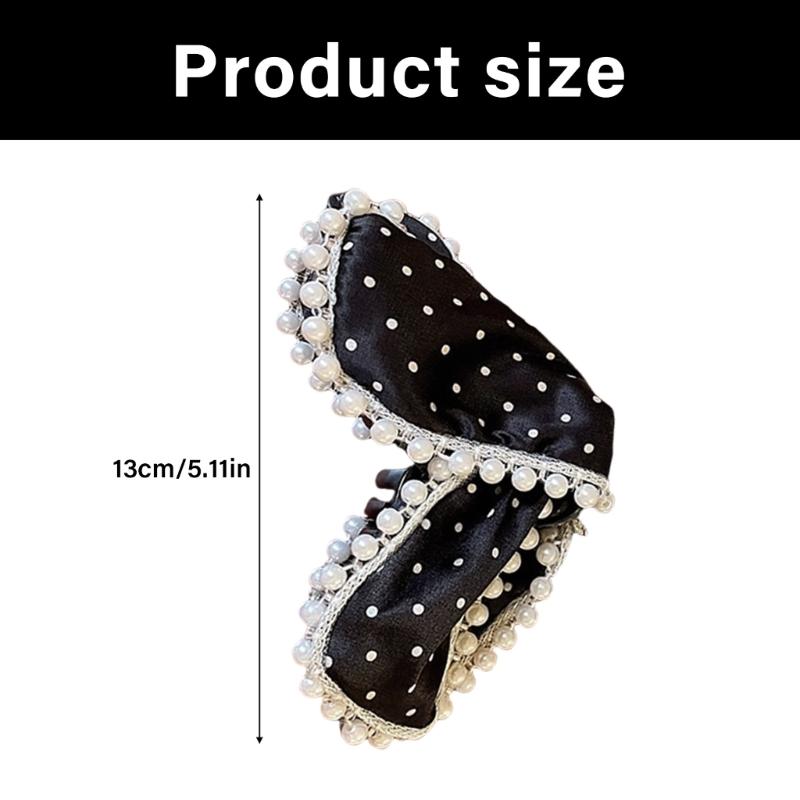 Large Fabric Bowknot Hair Clip For Women Everyday Hair Styling Comfortable Ponytail Holder for Formal Event Casual Wear