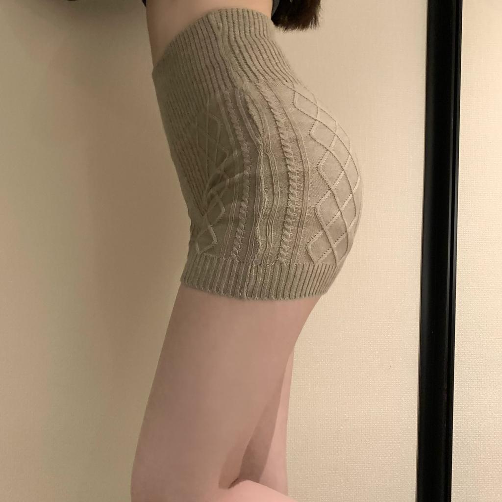 Autumn And Winter Comfortable Anti-glow Shorts Knitted Fall And Winter High Waist Simple Solid Color Bottoming Safety Pants