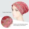 Turban Head Wraps Stylish Elegant Embroidered     European Retro Hat for Women