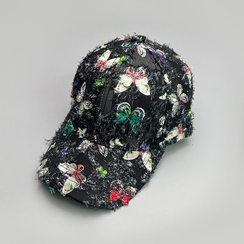 Printed Antique Baseball Cap Women S Elegant Sunshade Breathable Fashion Outdoor Cap 52-60cm