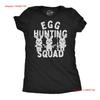 Womens Funny T Shirt Egg Hunting Squad Sarcastic Easter Novelty For Vintage Washed Graphic Homme Comfortable Streetwear