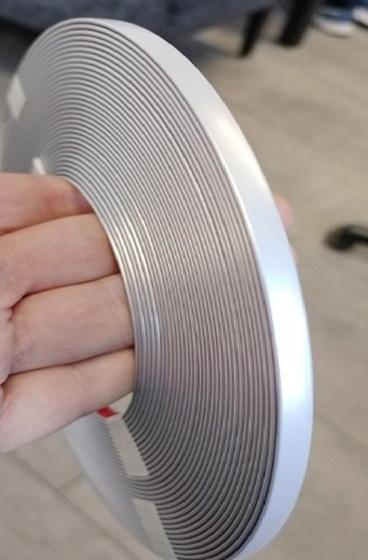 Dekorleiste Chrom Matt 21mm Flexibel Selbstklebend