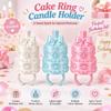 Plastic Finger Ring Candle Stand Silk Finish Birthday Cake Ring Topper  Celebration