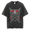 Harajuku  Streetwear  Anime  Print  T-Shirt  Unisex  Summer Fashion Vintage Oversize Men Tshirt Cotton Washed Black Casual Tee