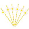 20pcs Eco Friendly Disposable Straws Paper Drinking Straw Party Supplies Daisy Straws  Wedding