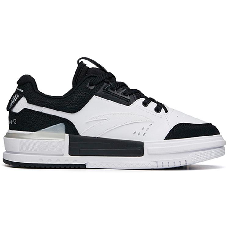 Anta Life Collection Low top Skateboard Shoes Women's Black White 922138061-2