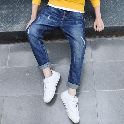 Children Straight Denim Pants Spring Autumn Long Trousers Teenage Baby Casual Straght Trousers