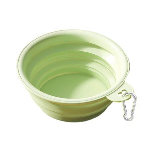 Folding Pet Bowl Portable Dog Water Bowl Foldable Pet Feeding Dish Collapsible Cat Bowl with Carabiner for Travel Outdoor Hiking