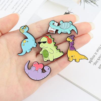 Brooch Pin Colorful Dinosaur Decoration Men Women Cartoon Animal Brooch Clothes Decor
