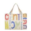Large capacity canvas bag women's print going out short trip bag leisure work commuter tote bag portable shopping bag