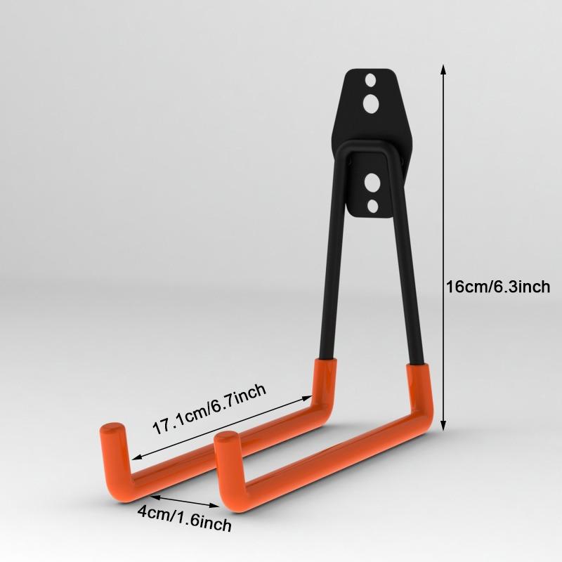 Heavy Duty Metal Hook Garage Organizer Wall Mount Bicycle Hanger Hooks Wall Mount Anti-Slip Storage Hook For Ladders Garden Tool