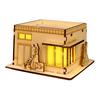 Wooden LED Lighted House Ornament Handcrafted Glowing Christmas House Decoration Xmas Holiday Party Desktop Decor