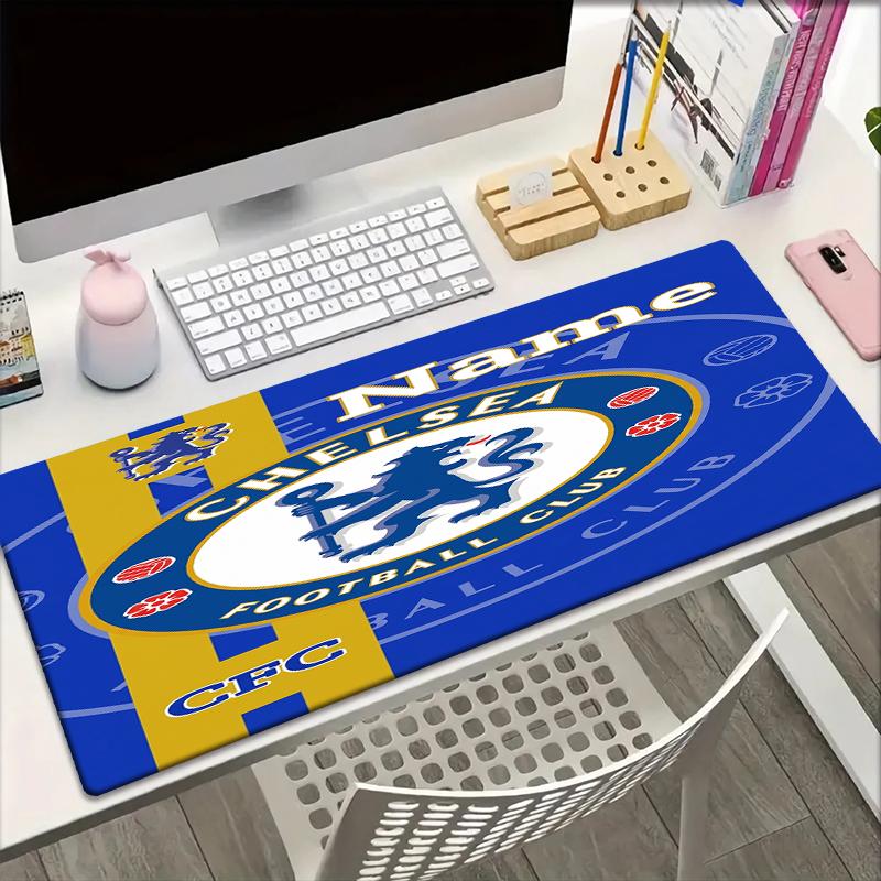 Custom Name Chelsea Football Club Theme Mouse Pad Non Slip Rubber Base Multifunctional Office Home Decor Perfect For Workspace Personalization