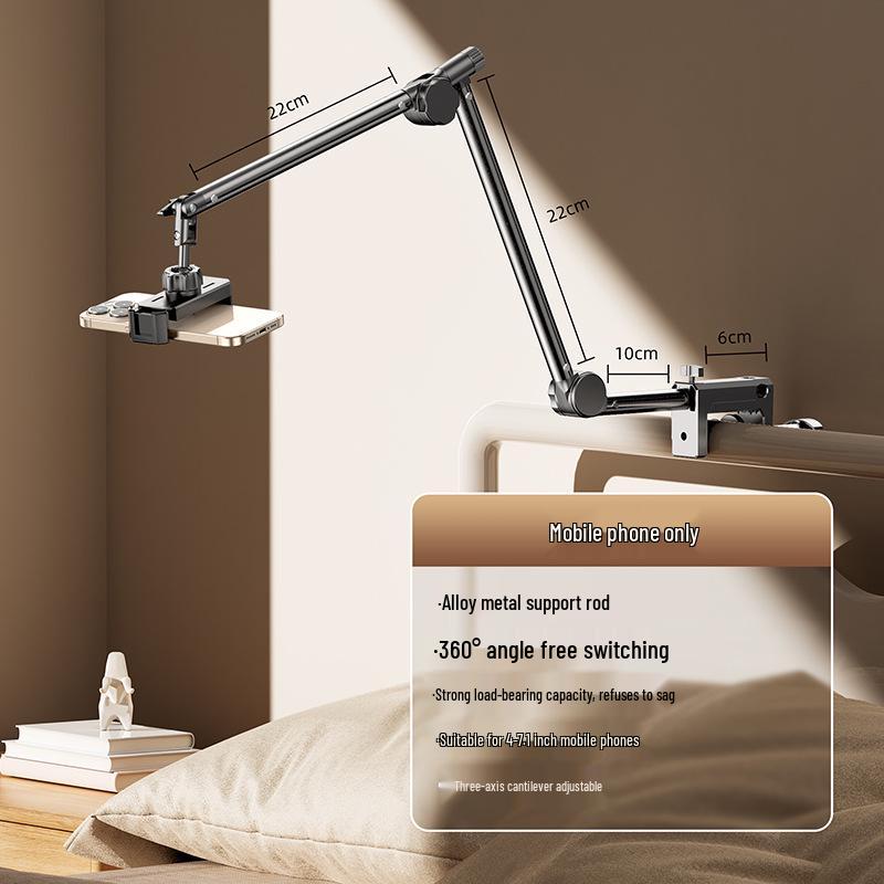 Adjustable 360° iPad & Phone Stand with Mechanical Arm for Bedside Use