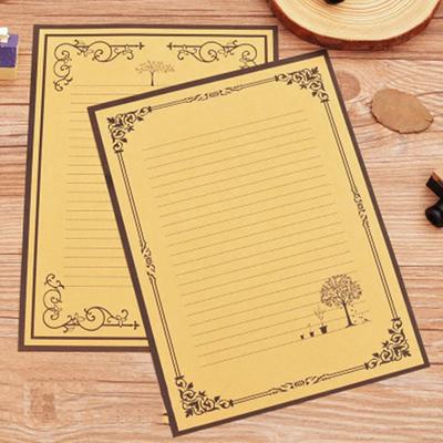 8 Teile/satz Vintage Blume Kaninchen Design Brief Kraft Schreiben Papier Set Büro Schule Schreibwaren Brief Papier