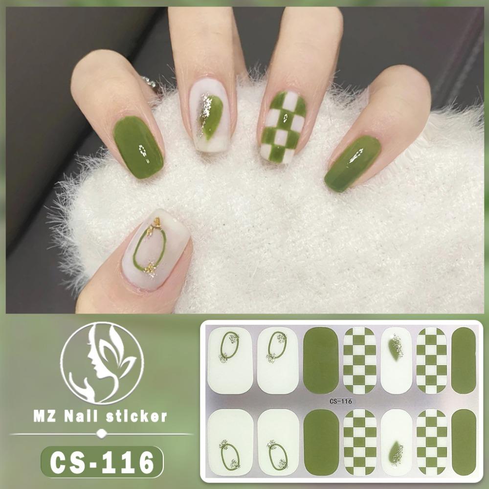 CS voděodolná gelová fólie na nehty bez pečení plná samolepka kontrastní barva tygří hlava nail art fólie papír fólie na nehty papír nálepka