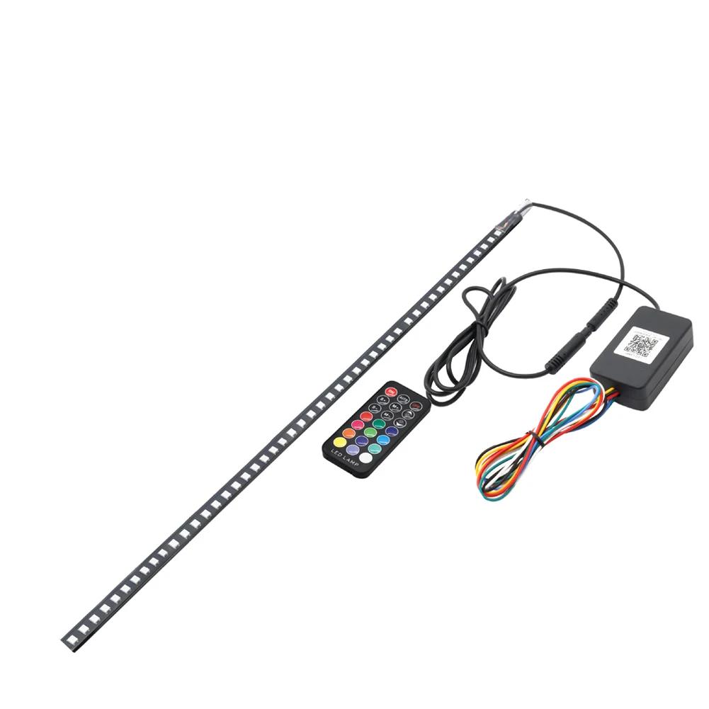 

Универсальный 56 см DC 12 В 48 светодиодных RGB-ламп автомобильный сканер Knight Rider Strobe Flash Light Strip с дистанционным управлением Автомобильные аксессуары