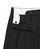 Michikoleondeonkosino Relaxed Double-Pleat Wide Slacks Black