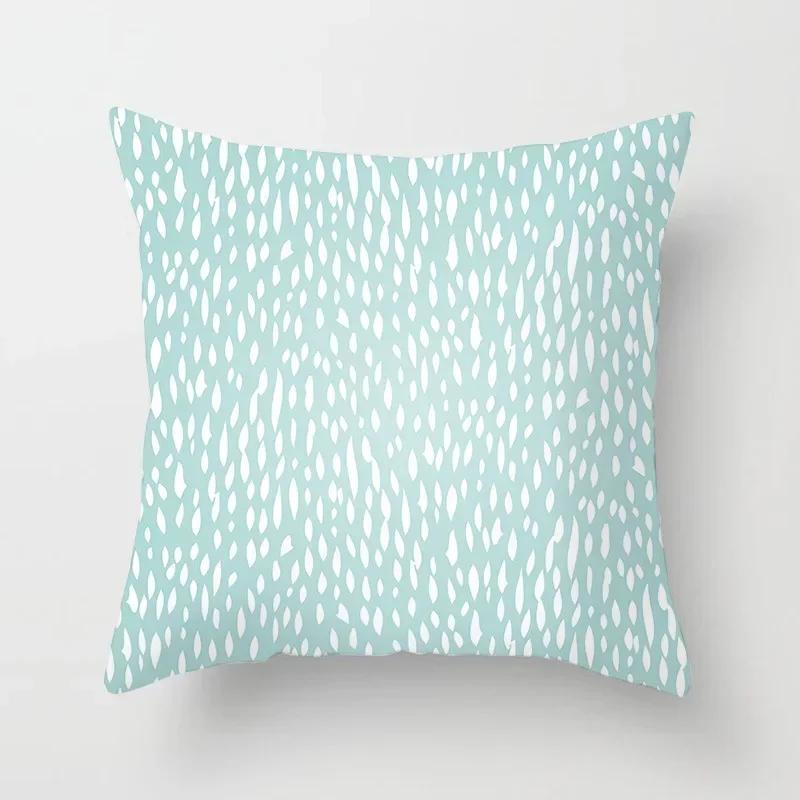 Hot Sale Light Blue Nordic Cushion Covers Modern Geometric Decorative Pillows Cover Sofa Bed Couch Throw Pillows Case Home Decor