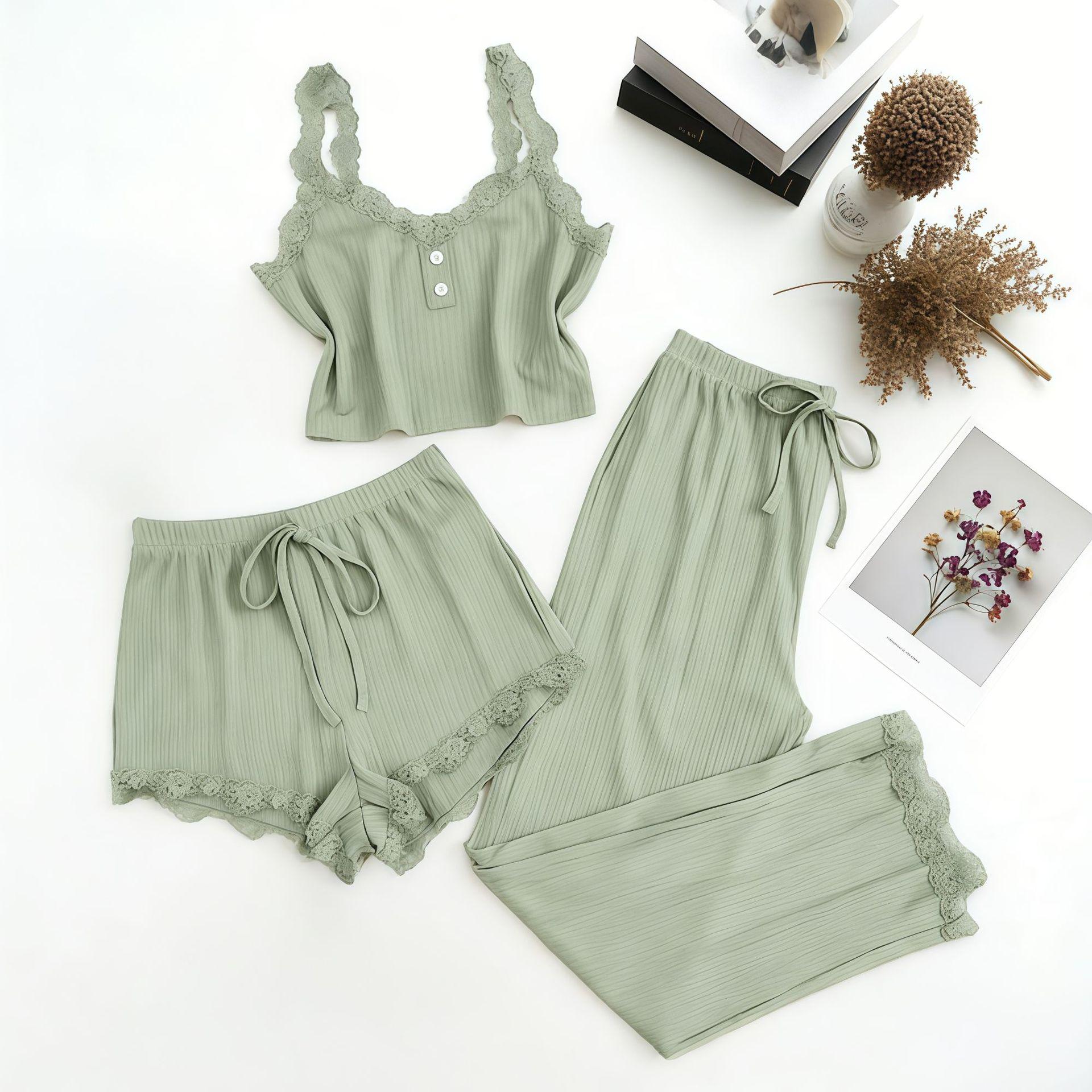 

Hot-selling women s loungewear printed suspenders shorts casual sexy pit strips can be worn outside European and American pajamas women S