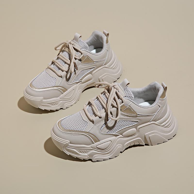 Fashion 2025 New Women New Fashion Platform Sport Shoes Women Summer  Casual Chunky Sneakers Women Mesh  Platform Shoes