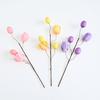 Easter Eggs Picks Spring Artificial Tulip Flower Stem with Eggs Floral Arrangement for Home Vase Filler Table Centerpiece