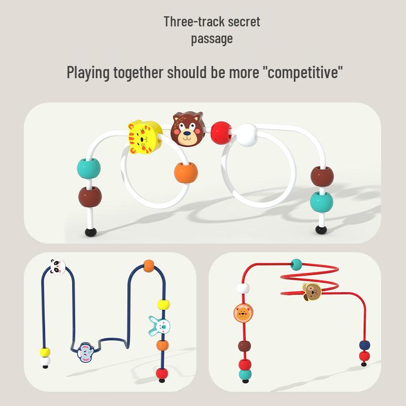 Multifunctional Bead Maze and Block Toy for Infants and Toddlers Ages 0-3 Years