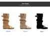 Traube Stilvolle Zehenfreie Stiefel mit Blockabsatz bis zur mittleren Wade mit Zehenspreizer für Damen