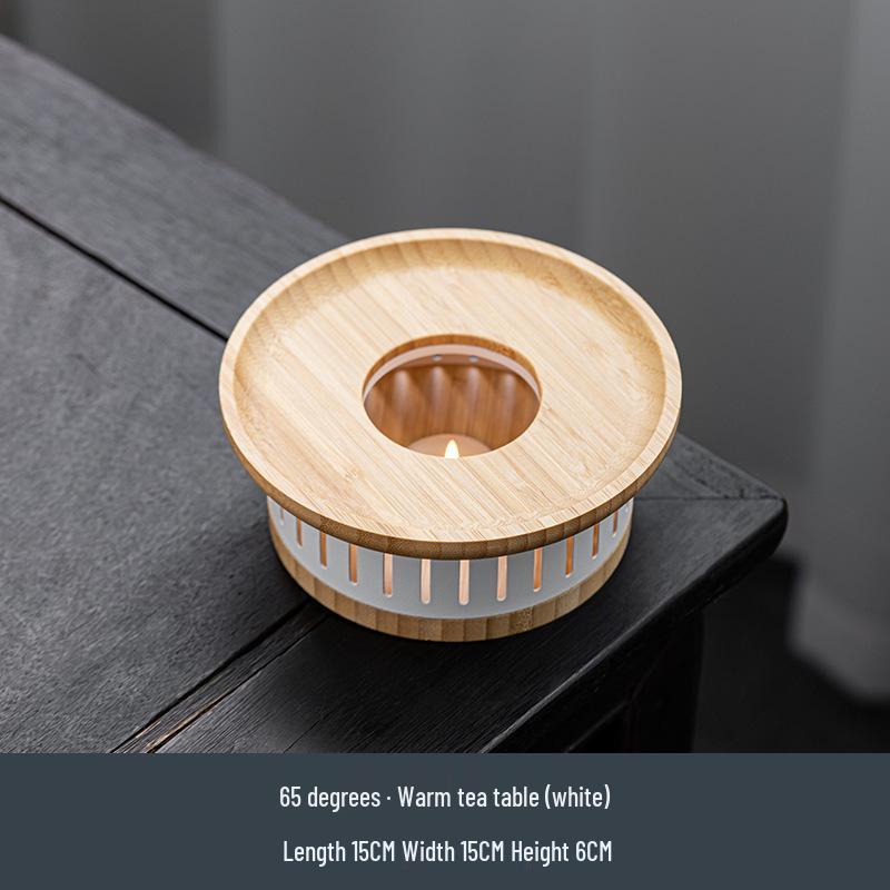 Бамбуковый набор для подогрева чая свечой: Термопот и Гун Дао Бэй