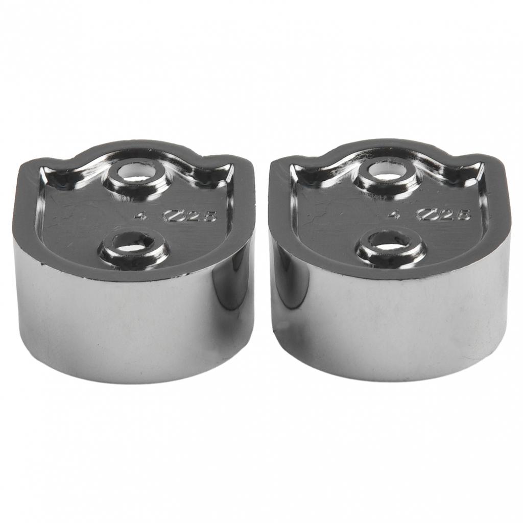 Clothes Tube Support Tube Round End Wall Mount Wardrobe Rail Hanger