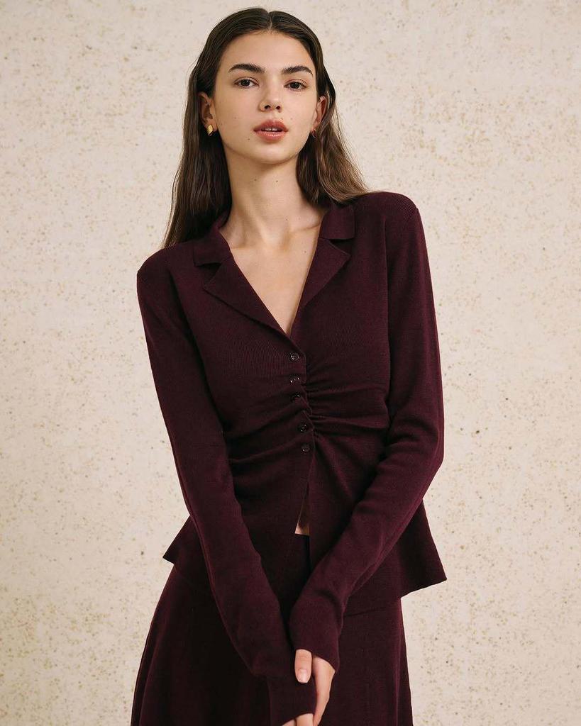 2025 Women's V-Neck Cardigan & Long Dress Set - Autumn/Winter European Style