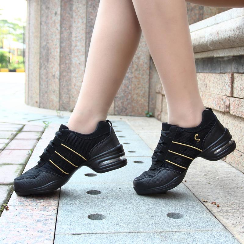 Unisex Breathable Mesh Dance Shoes with Soft Sole for Fitness, Aerobics, and Jazz.