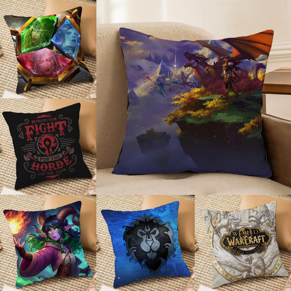 W-Worldofwarcraftgame Pillow Case Pillowcase, Double-Sided Printed, Sofa Cushion, Bedroom Headboard